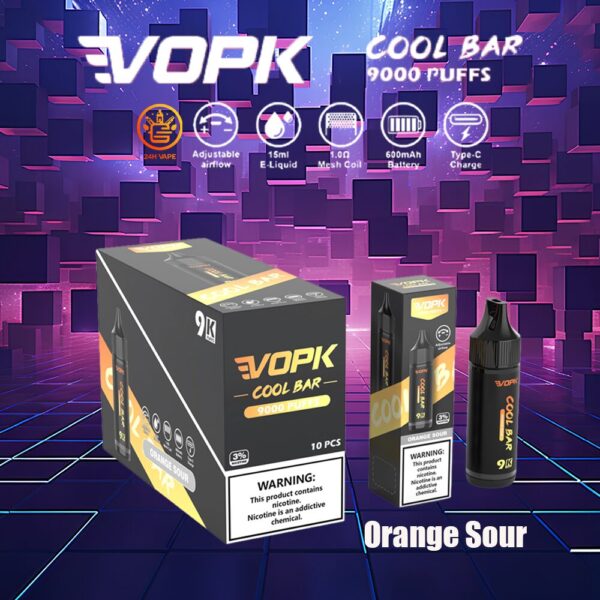 VOPK Cool Bar 9K, Geschmacksvariante „Orange Sour“