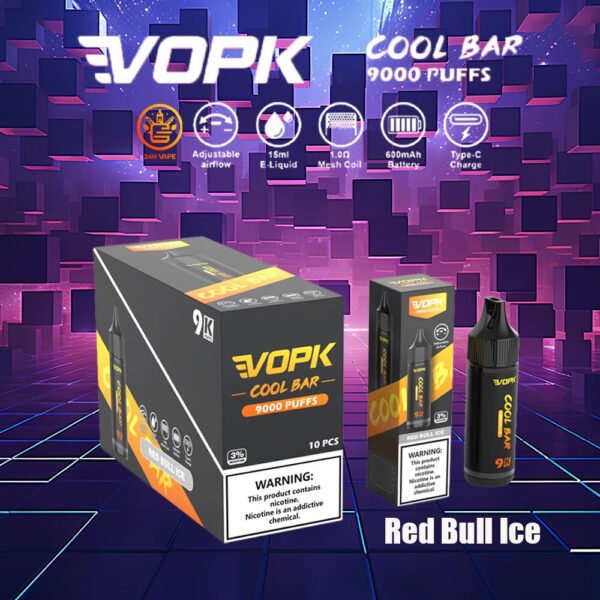 VOPK Cool Bar 9K, Geschmacksrichtung Red Bull Ice