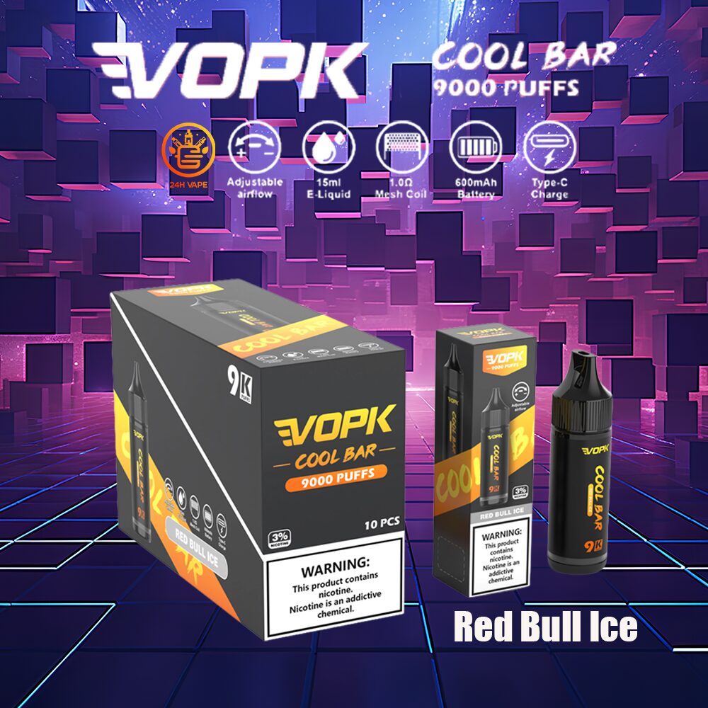 VOPK Cool Bar 9000 9k Puffs 0% 2% 3% 5% Nicotine Latest Original Disposable Vape Pen - Image 4