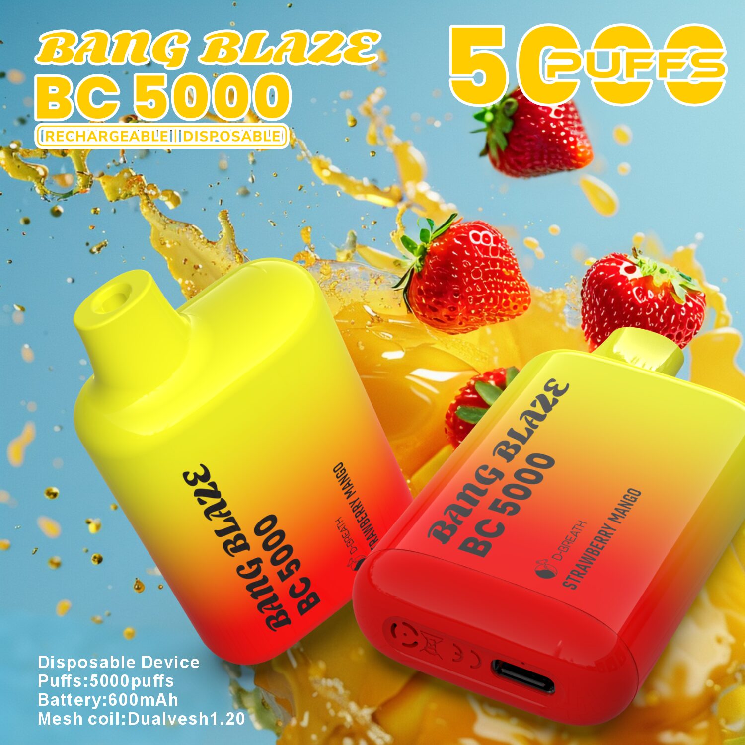 Bang Blaze BC5000 5K Puffs 2% 3% 5% Disposable Vape - Image 5