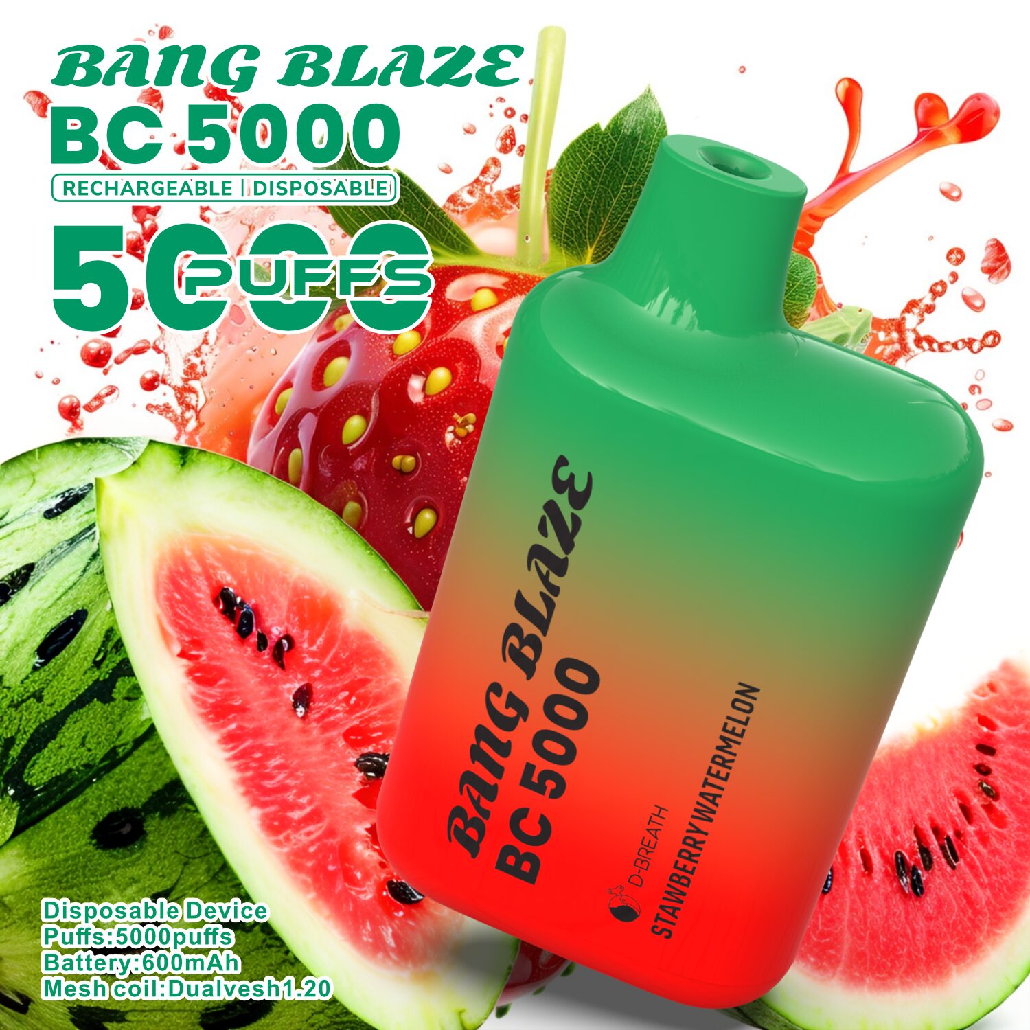 Bang Blaze BC5000 5K Puffs 2% 3% 5% Disposable Vape - Image 4